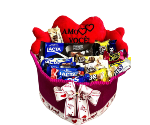 Cesta de chocolate com bracinho