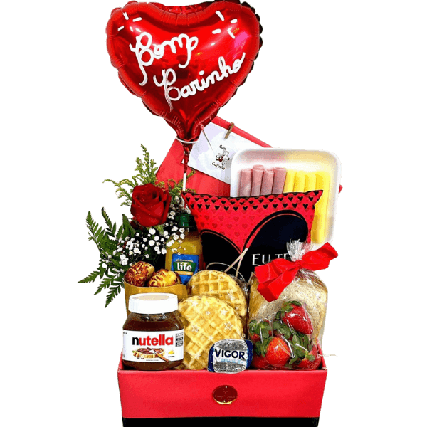Cesta Box Café Rosas Amor te Amo